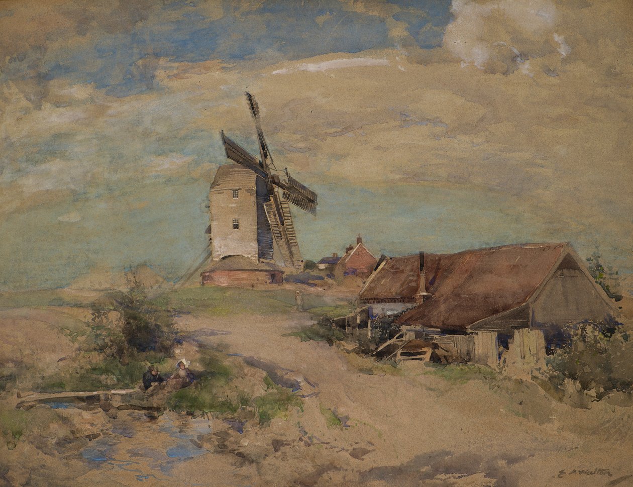 De molen, ca. 1900-04 door Edward Arthur Walton