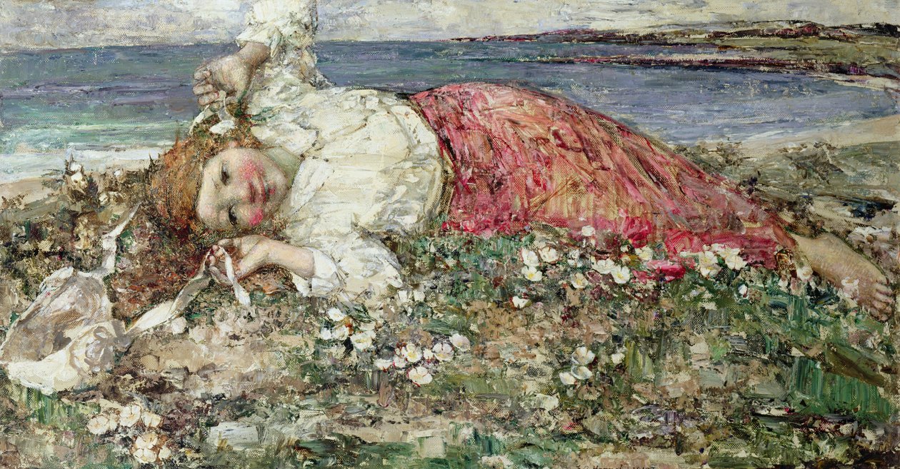 Gelukkige zomer door Edward Atkinson Hornel