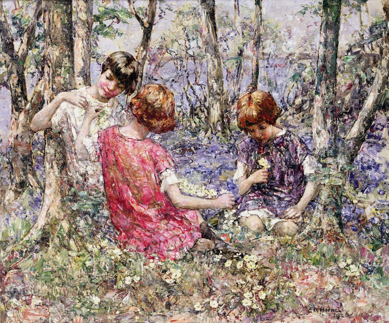 De sleutelbloemketting door Edward Atkinson Hornel