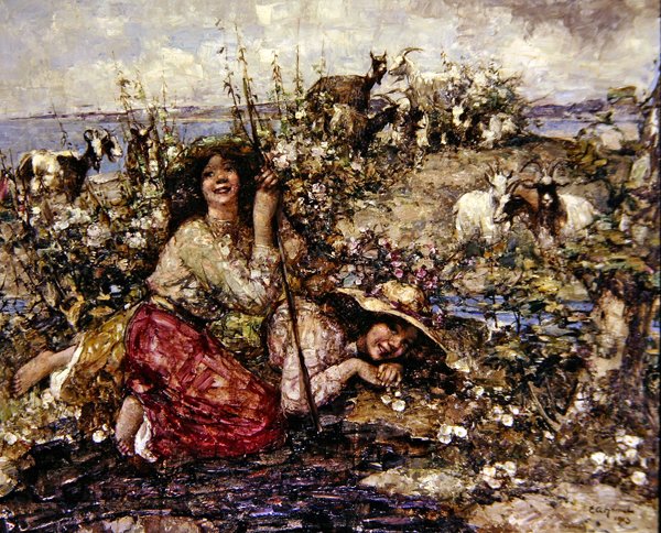 Waar leeuweriken zingen en zeevogels roepen door Edward Atkinson Hornel