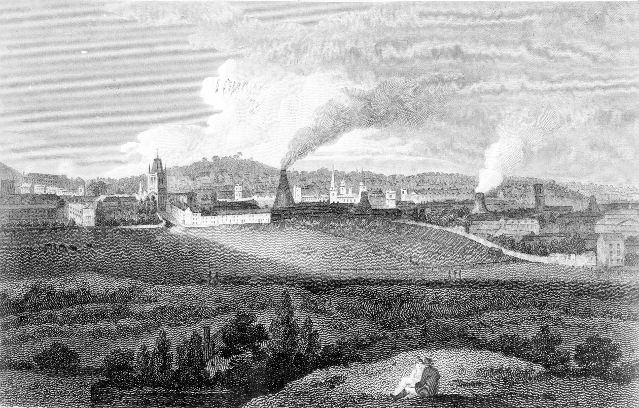 Uitzicht op Bristol vanaf Pile Hill, gegraveerd door Heath, uitgegeven door John Agg, 1809 door Edward Bird