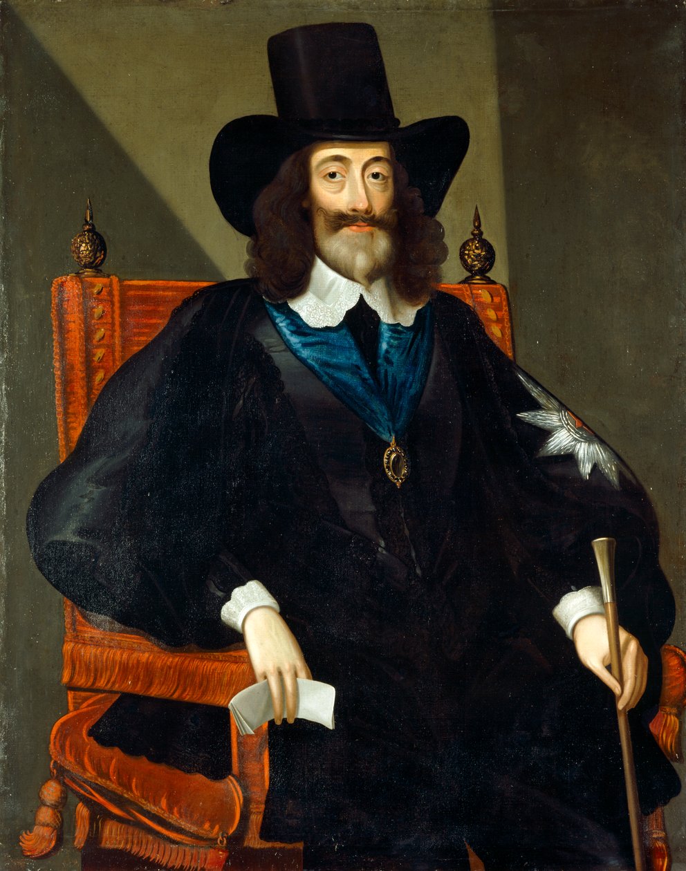 Portret van Karel I tijdens zijn proces door Edward Bower
