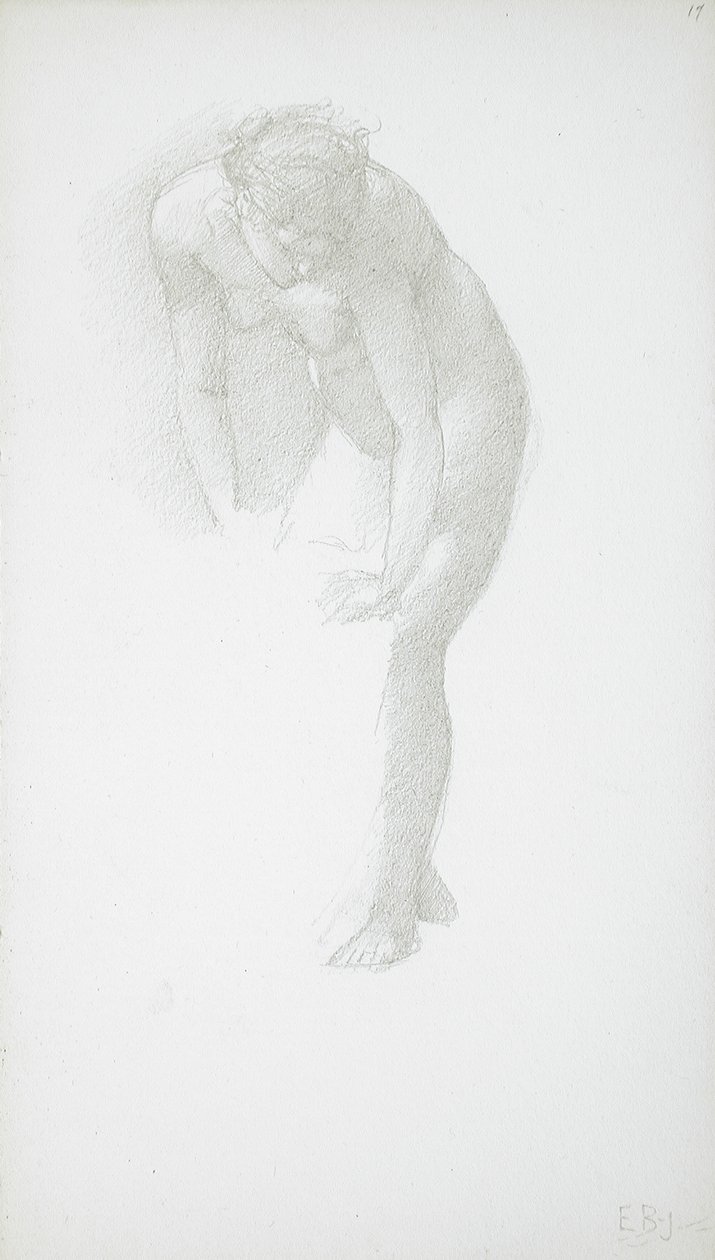 Buigende naakte vrouw door Edward Burne-Jones