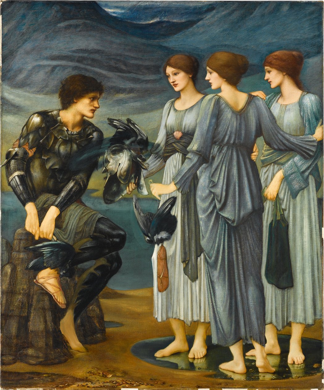 Perseus en de zeenimfen door Edward Burne-Jones
