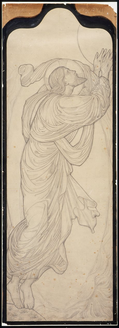 Studie naar Christus voor ‘De Hemelvaart’ door Edward Burne-Jones