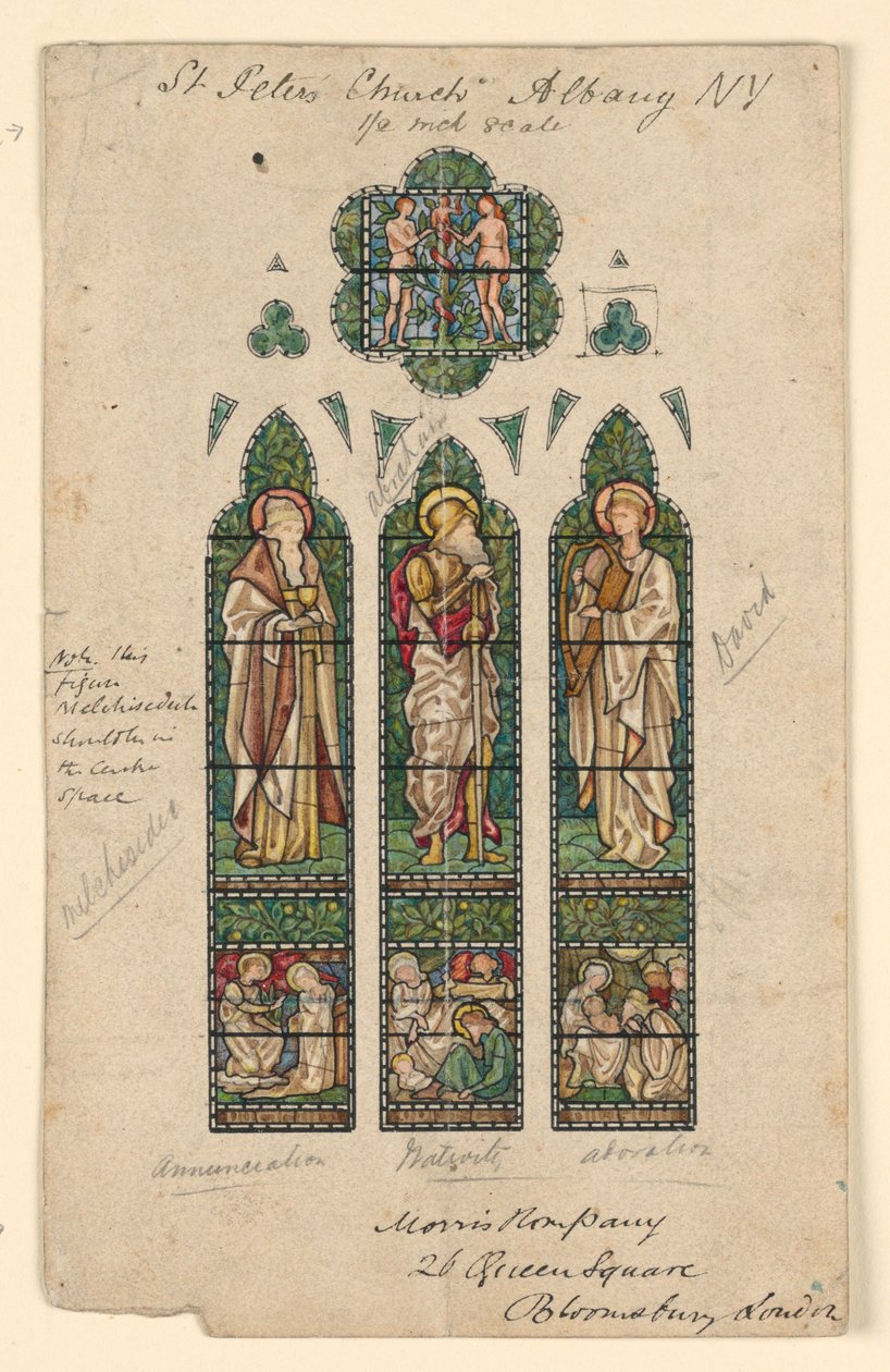 Tekening, Sint-Pieterskerk, Alb, ca. 1870 door Edward Burne Jones