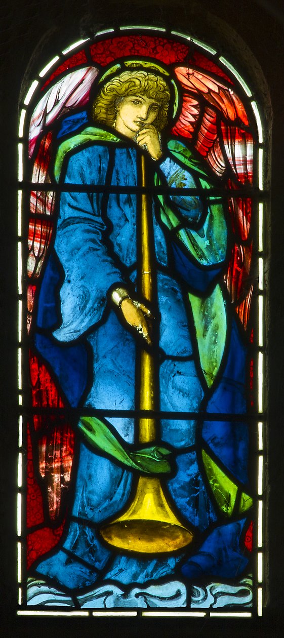 Hoarwithy, St Catherine, Trompetterende Engel door Edward Burne Jones