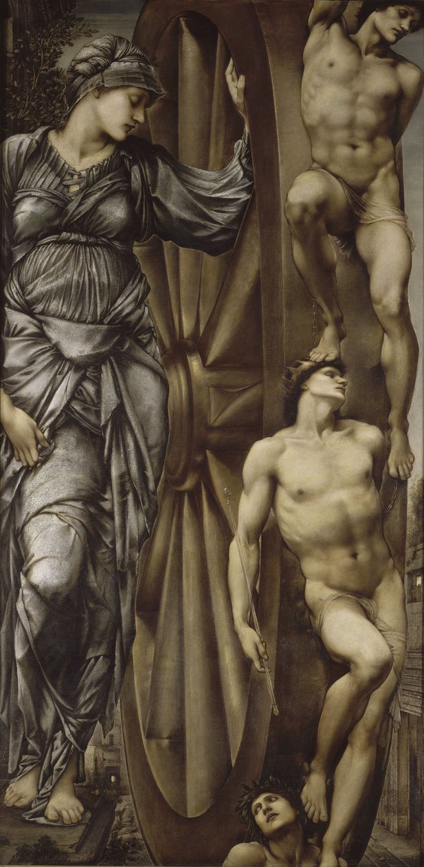 Het Rad van Fortuin door Edward Burne-Jones