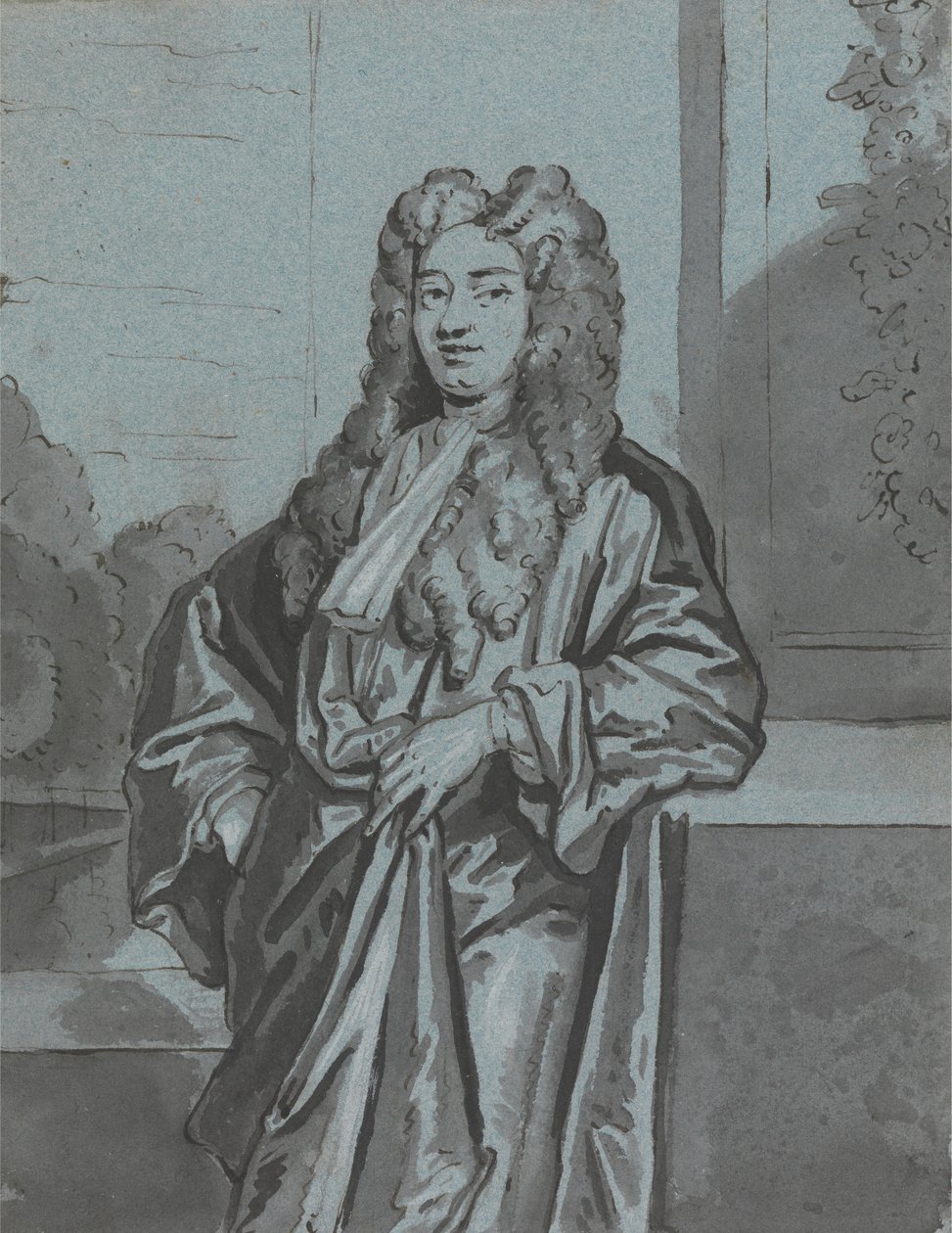 Een Heer of Een Geestelijke met een Lange Toga en Band door Edward Byng