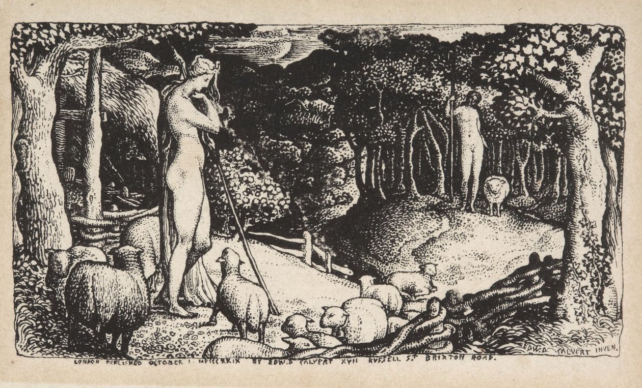 Ideaal herdersleven door Edward Calvert