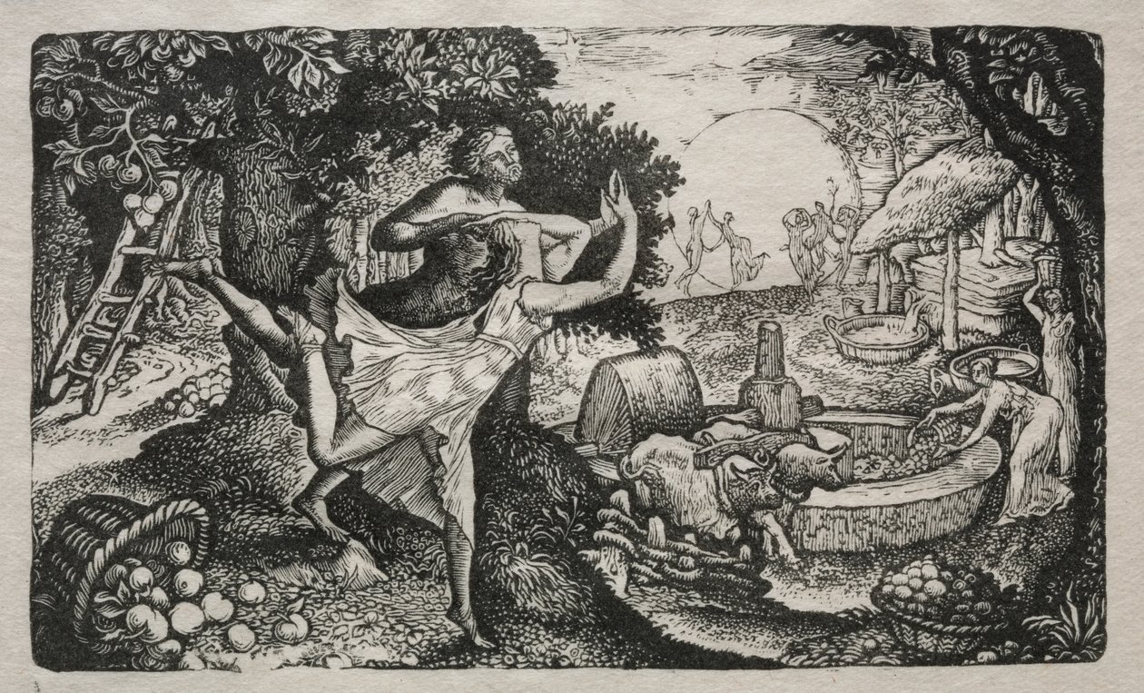 Het Ciderfeest: Een Visioen van Vreugde en Dankzegging door Edward Calvert