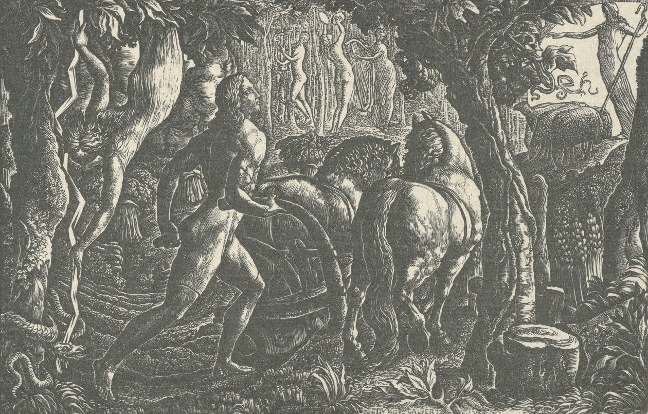 De Ploeger, 1827 door Edward Calvert