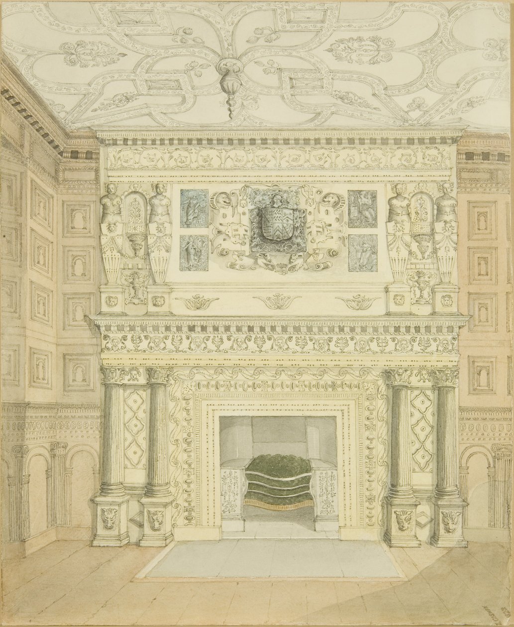 Schouw, Grote Eiken Kamer, Red Lodge door Edward Cashin
