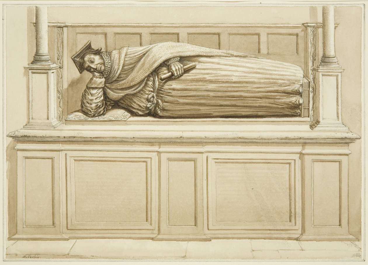 Beeld van Sir George Snygge in St Stephen
