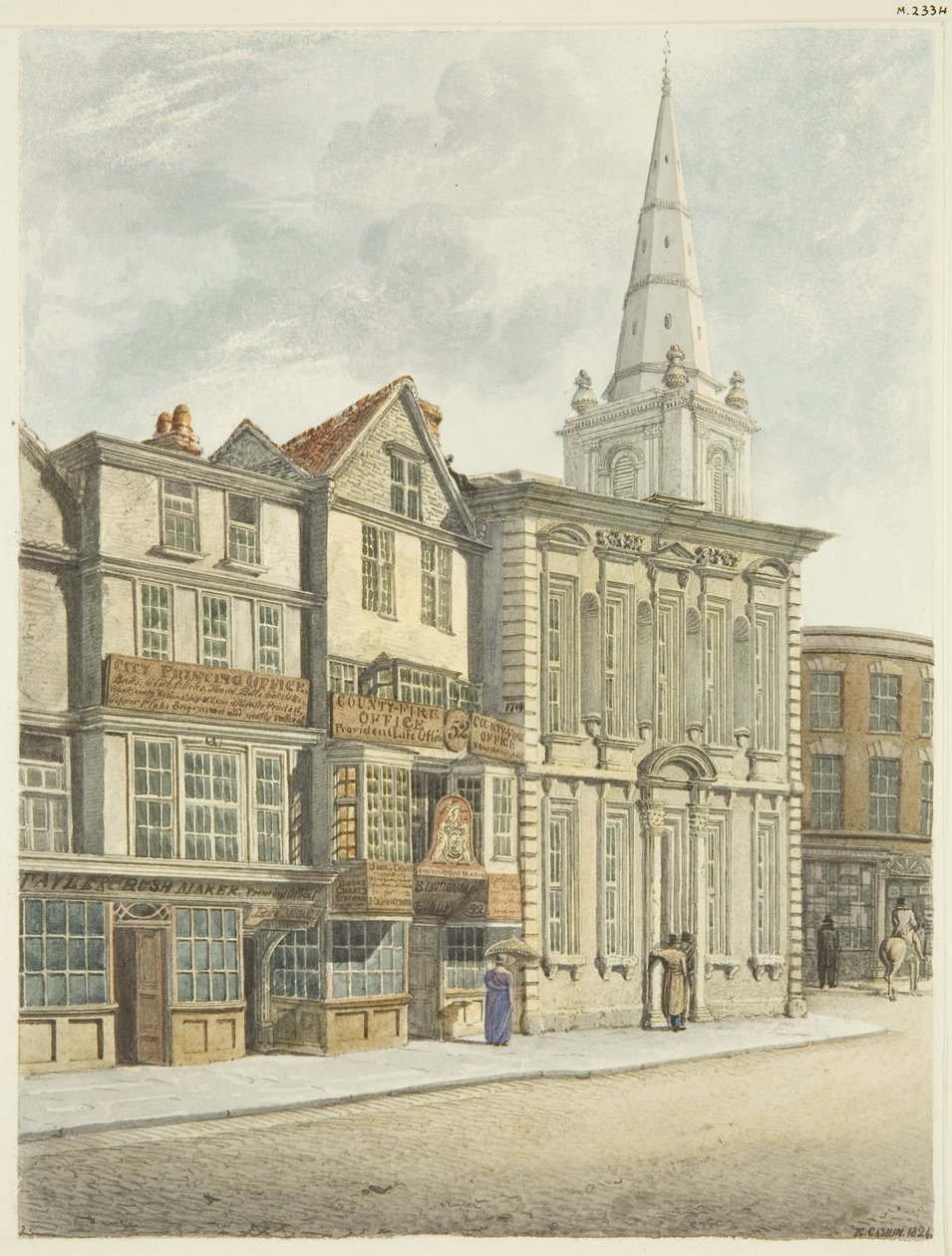 Oud Raadhuis, afgebroken in 1824 door Edward Cashin