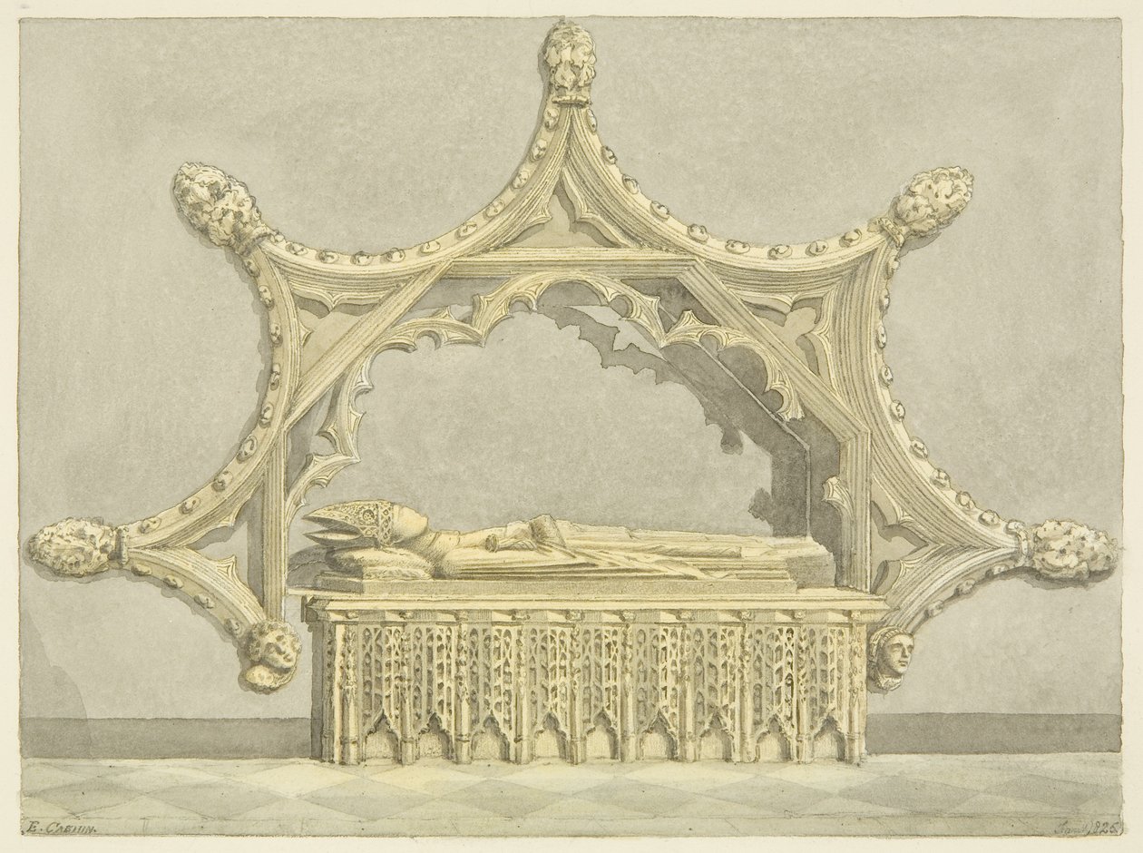 Graf van abt Knowles in de kathedraal van Bristol door Edward Cashin