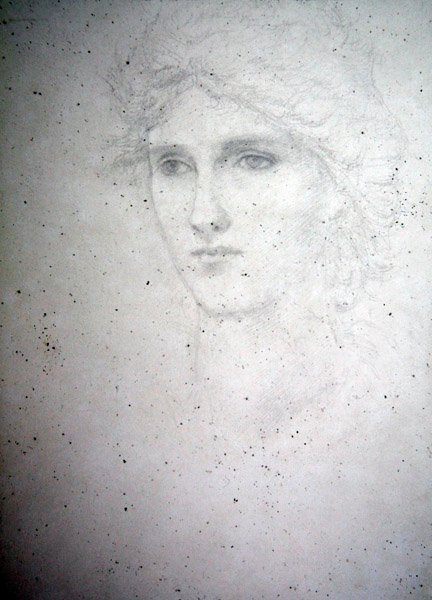 Hoofd Studie - Bessie Keane door Edward Coley Burne Jones