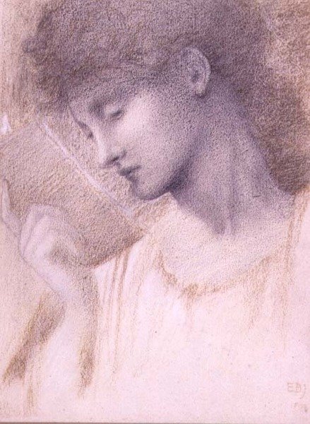 Studie van een Hoofd door Edward Coley Burne Jones