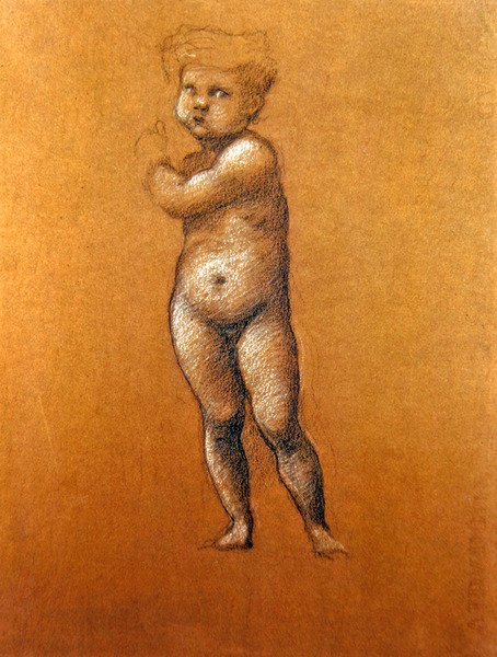 Studie van de figuur van de baby 