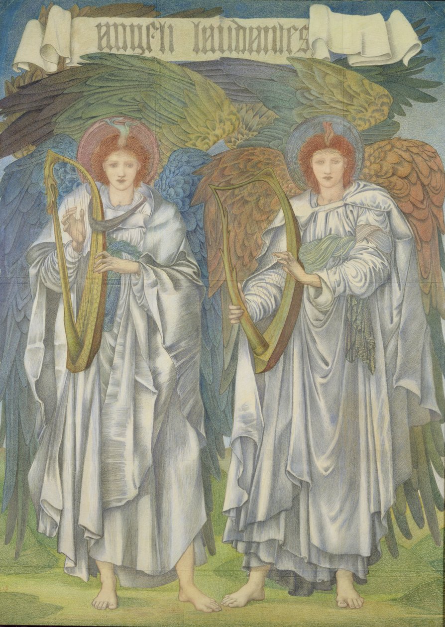 Angeli Laudantes, ca. 1887 door Edward Burne Jones