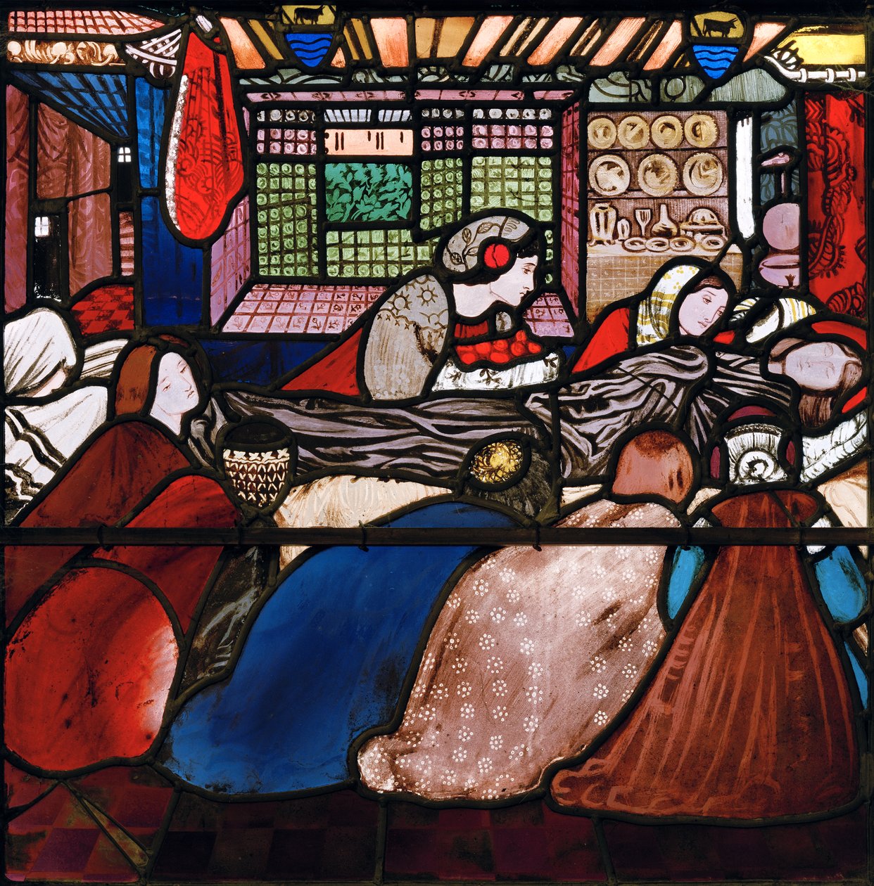 De Dood van St. Frideswide door Edward Burne Jones
