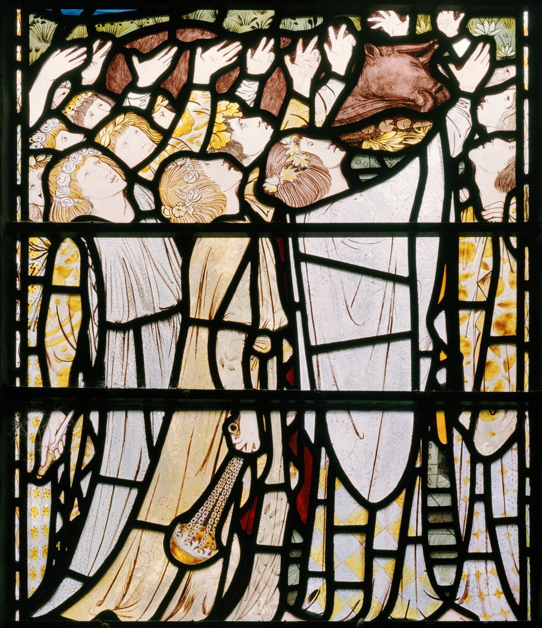 Elia en de priesters van Baäl (detail) door Edward Burne Jones