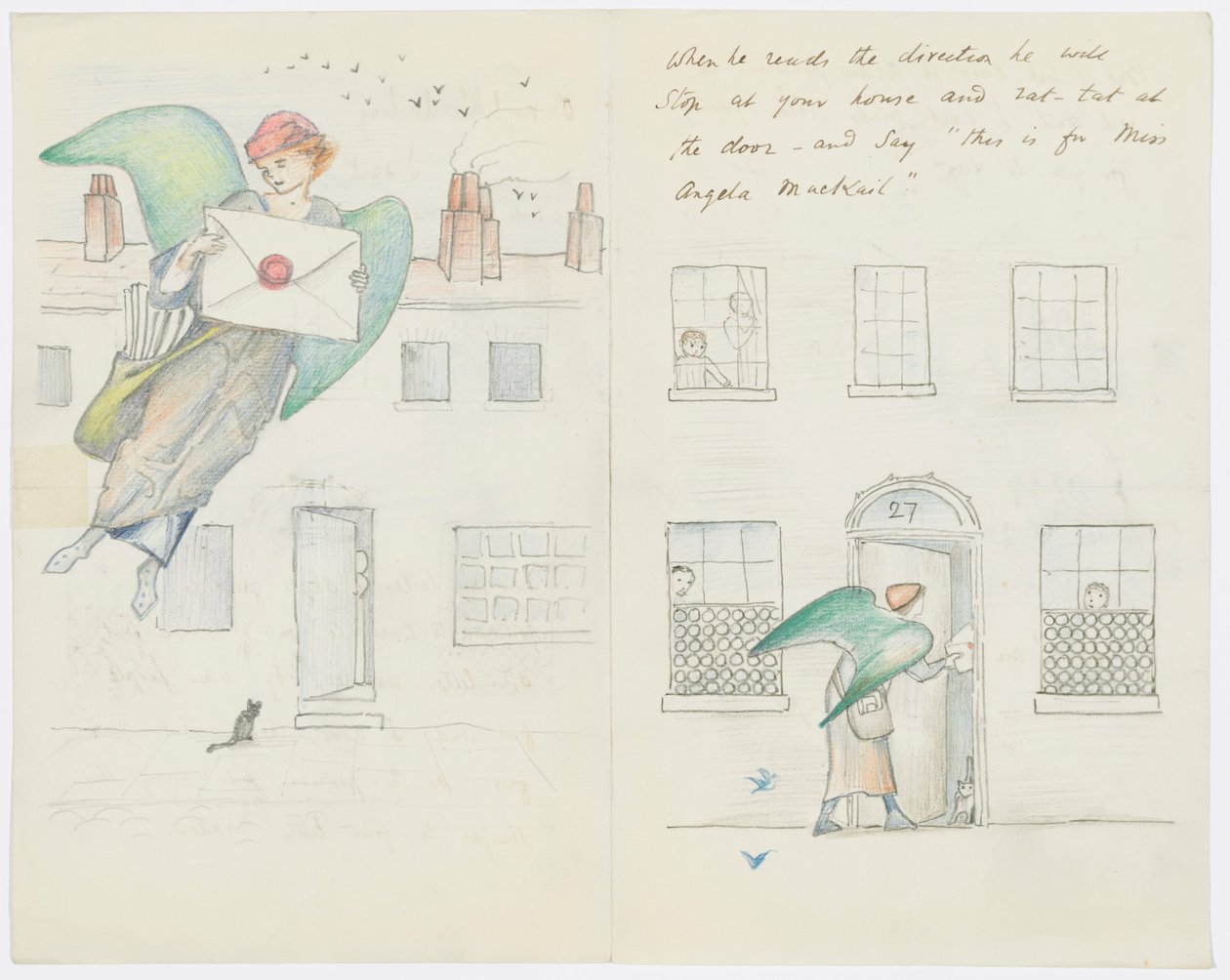 Brief aan de kleindochter van de kunstenaar Angela Thirkell door Edward Burne Jones
