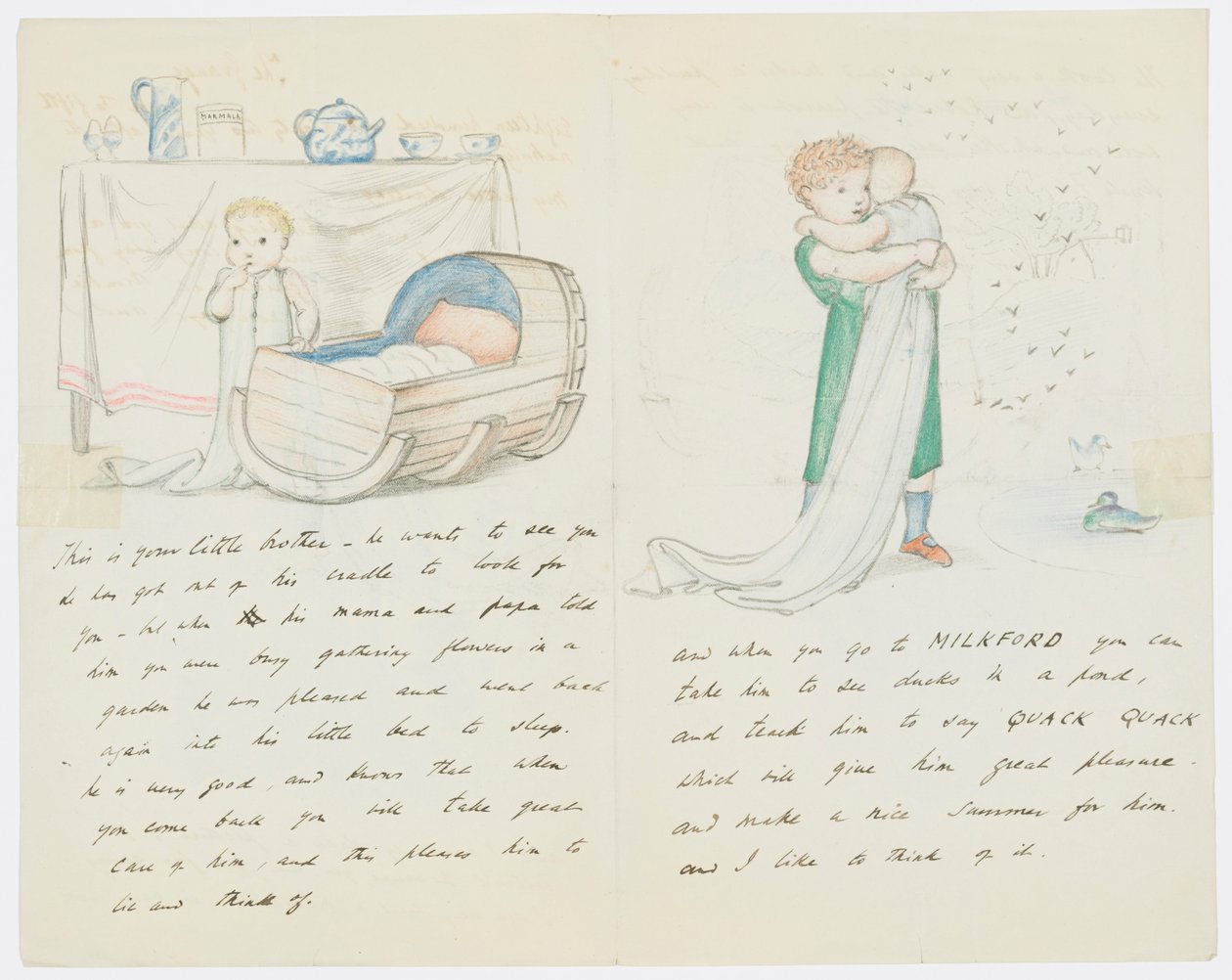 Brief aan de kleindochter van de kunstenaar Angela Thirkell door Edward Burne Jones