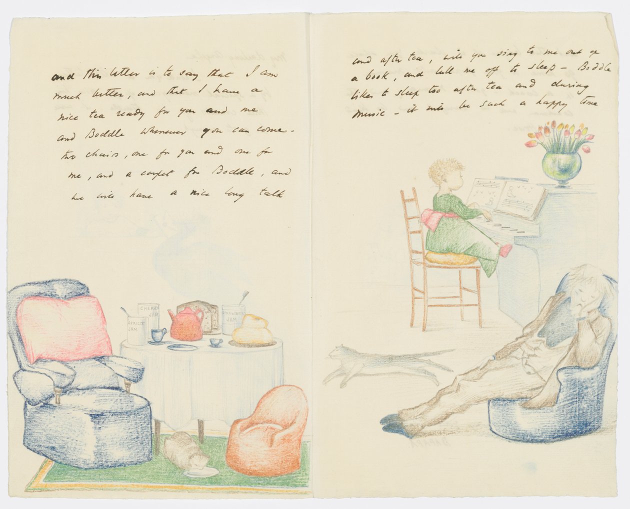 Brief aan de kleindochter van de kunstenaar Angela Thirkell door Edward Burne Jones