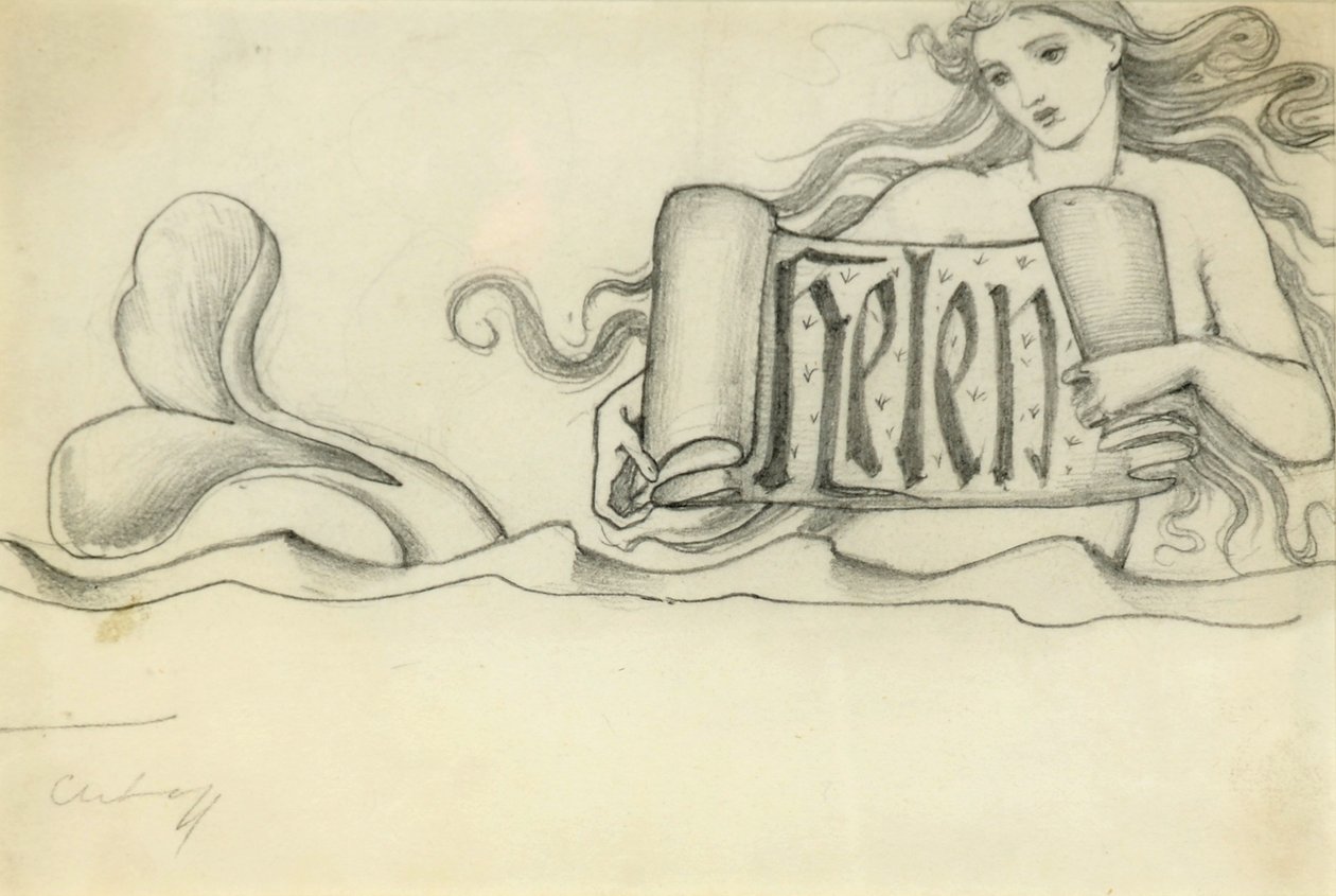 Studie voor Helen, ca. 1880 door Edward Burne Jones