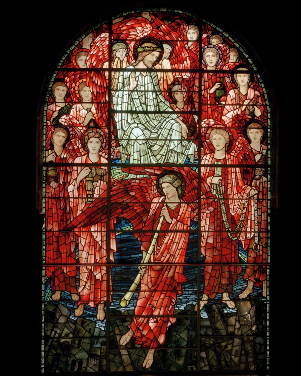 Het Laatste Oordeel Raam (detail) door Edward Burne Jones