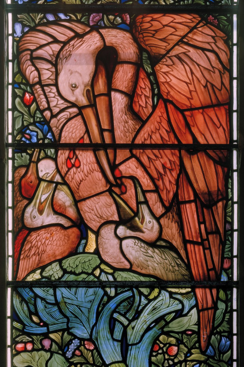 De Pelikaan in Haar Vroomheid, Oostraam door Edward Burne Jones