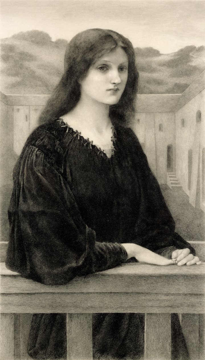 Vespertina Quies, gegraveerd door Emile Boilvin (1845-99) uitgegeven door Arthur Tooth & Sons, 1897 door Edward Coley after Burne Jones
