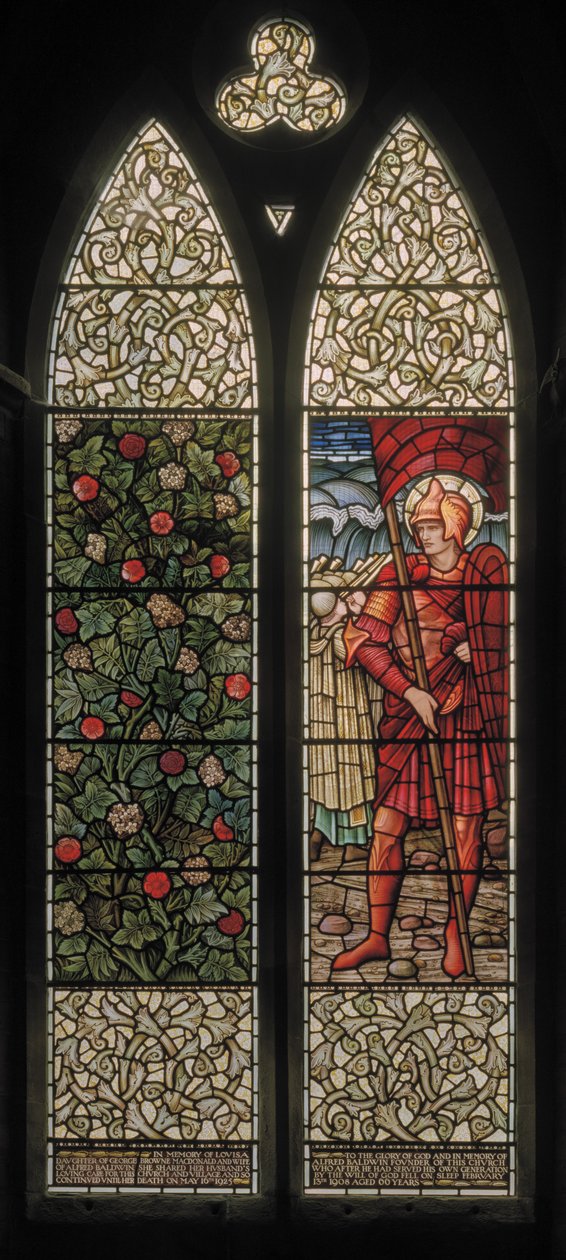 Bladwerk en Jozua door Edward Coley and Dearle Burne Jones