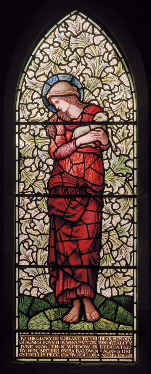 Sint Agnes door Edward Coley and Dearle Burne Jones