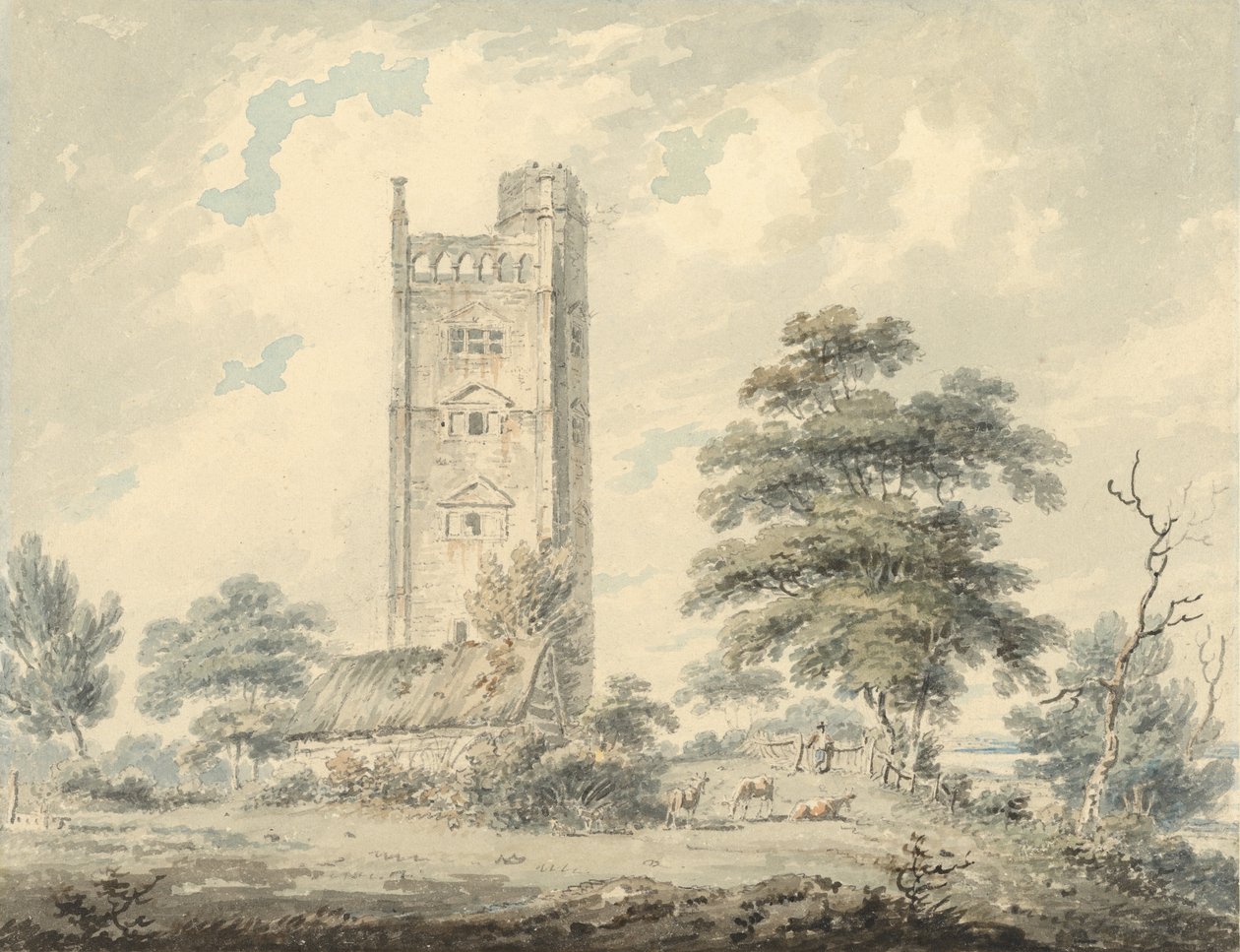 Freston Tower, Suffolk door Edward Dayes