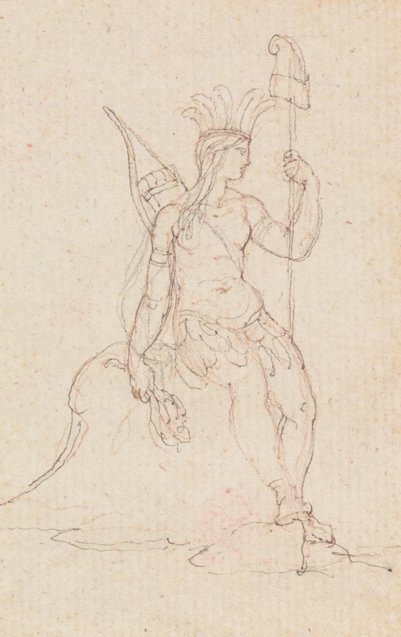 Een allegorie van Amerika die de Vrijheidshoed draagt, c.1760-1848 door Edward Francis Burney