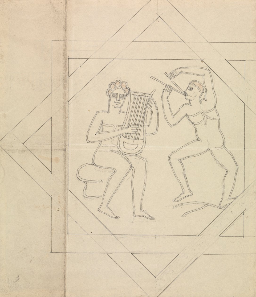 Muzikanten door Edward Francis Burney