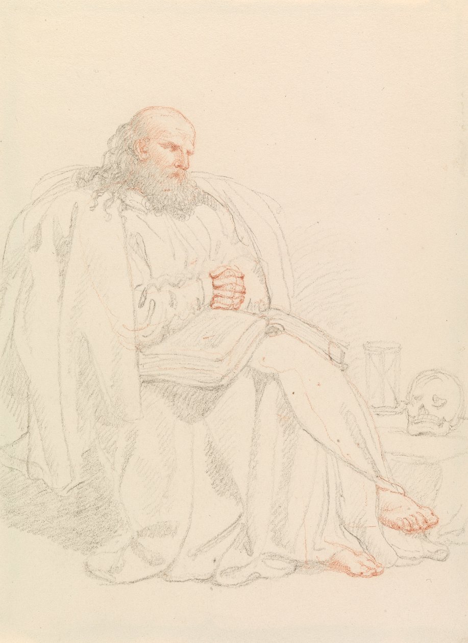St. Hiëronymus Mediterend door Edward Francis Burney