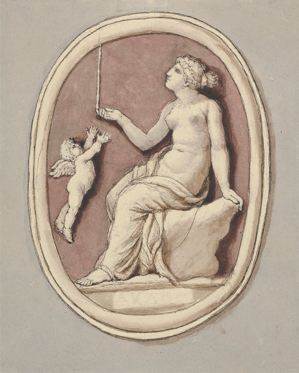 Venus en Cupido door Edward Francis Burney