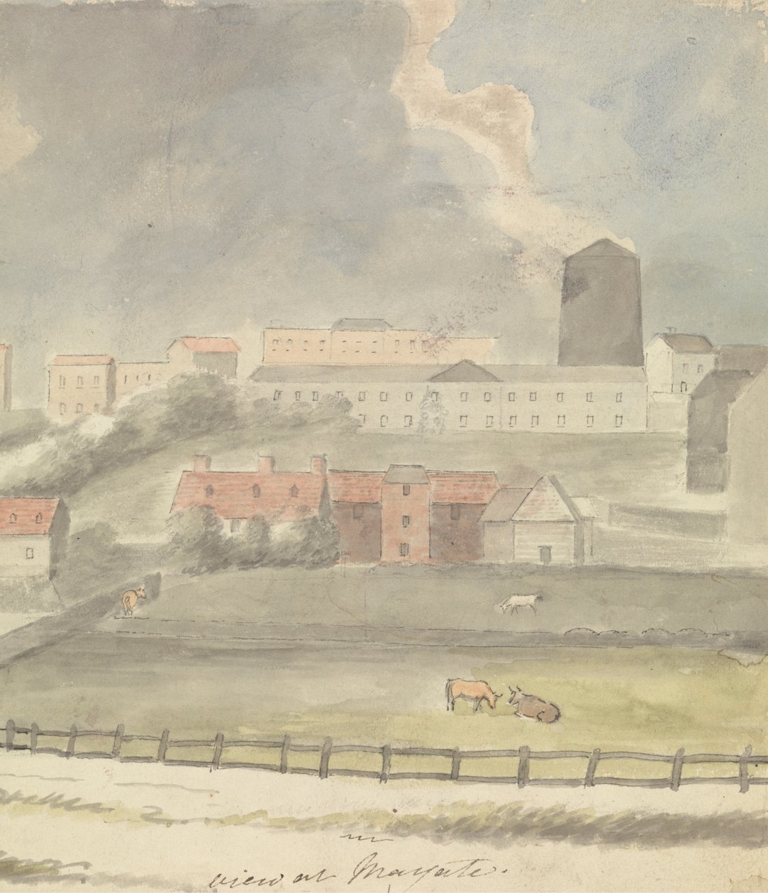 Uitzicht op Margate door Edward Francis Burney