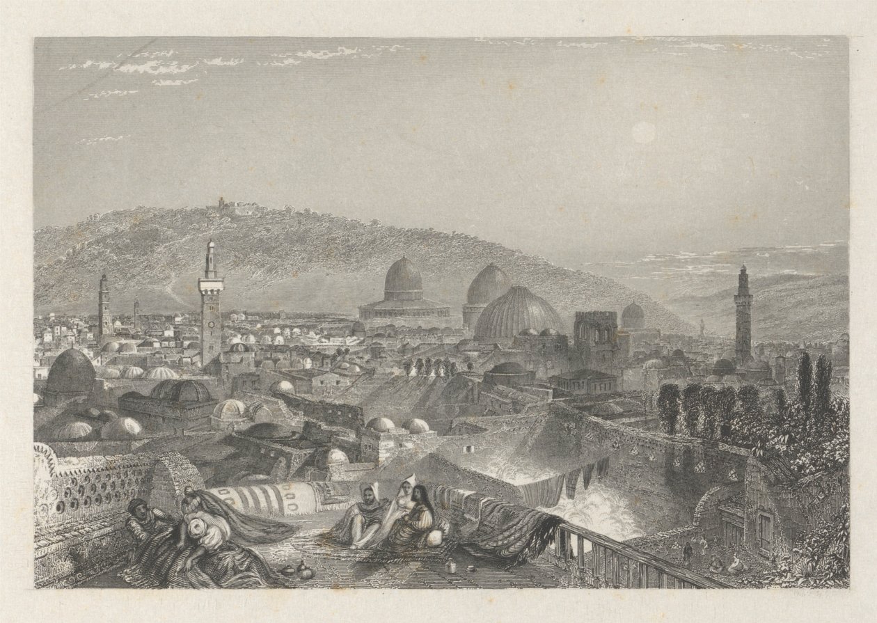 Jeruzalem vanuit het Latijnse Klooster door Edward Francis Finden