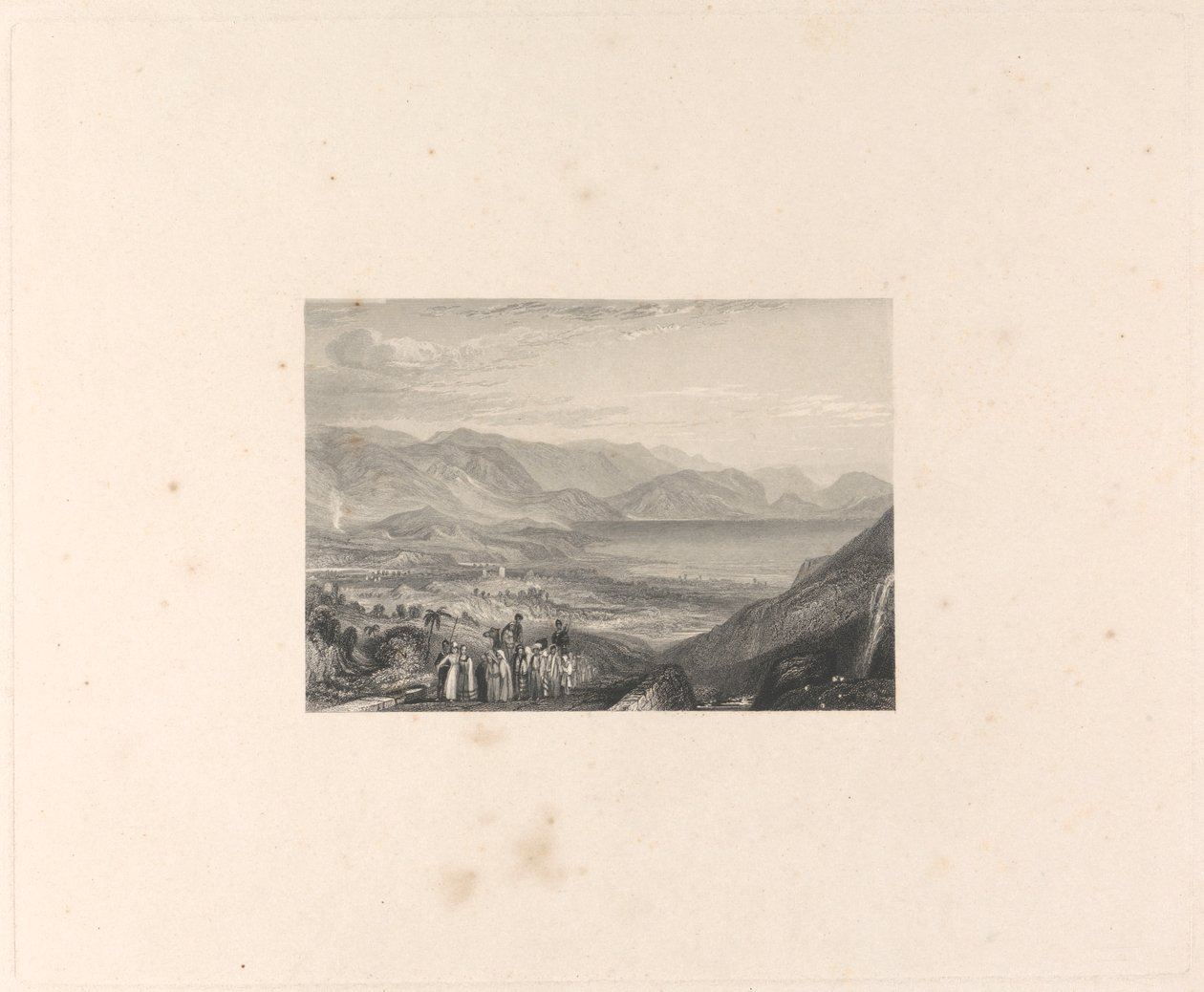 De Dode Zee, Jericho en de Monding van de Jordaan door Edward Francis Finden