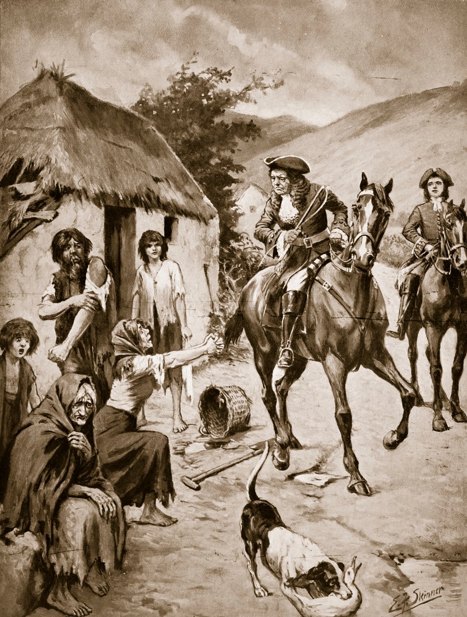 Iers leven, c.1710, illustratie uit 