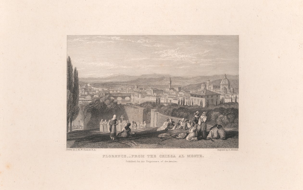 Florence vanaf de Chiesa al Monte door Edward Goodall