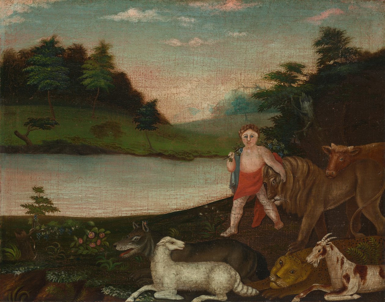 Het vreedzame koninkrijk, c.1816-18 door Edward Hicks