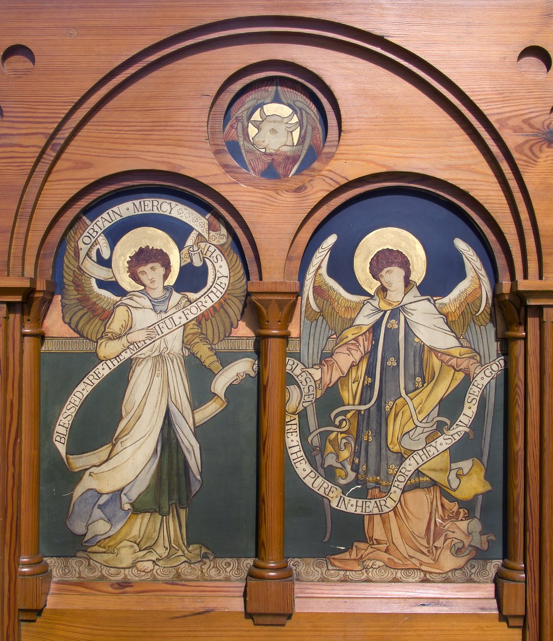 Garstang, St Thomas, Shrigley & Hunt (1873-1982), Edward Holmes Jewitt (1849-1929), Engel Reredos, c.1877 door Edward Holmes Jewitt