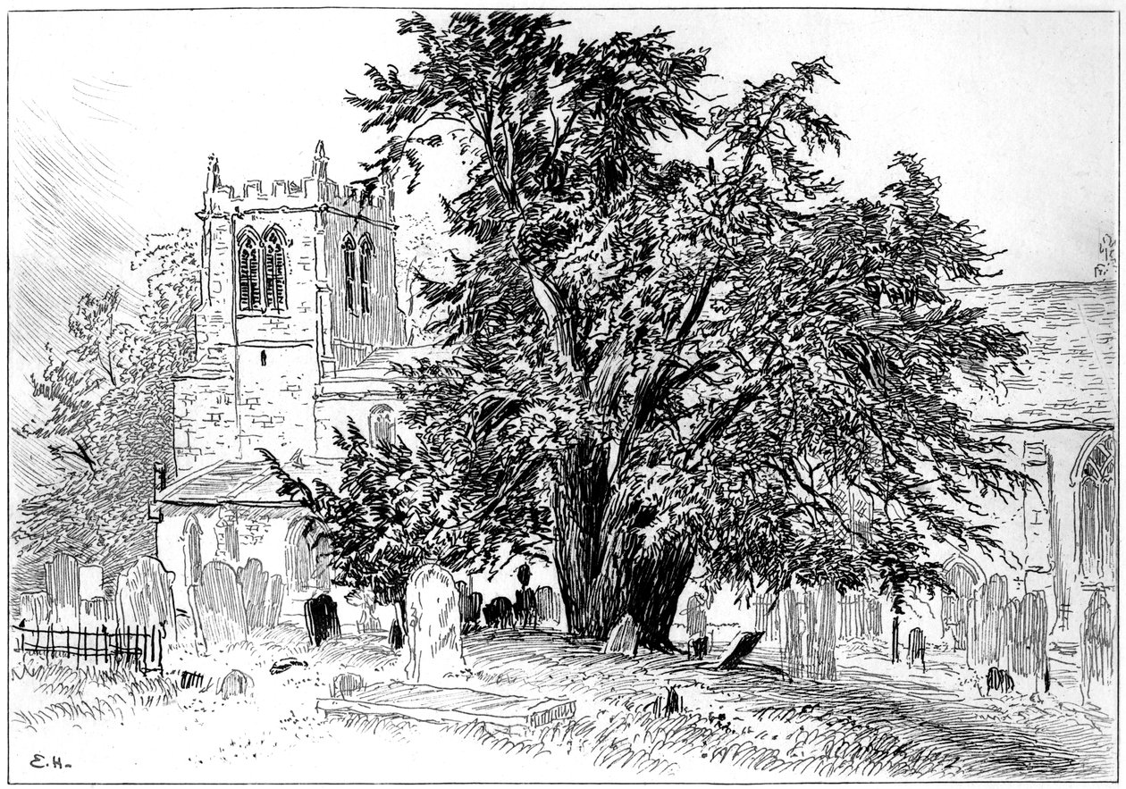 Snitterfield kerk, Snitterfield, Warwickshire, 1885 door Edward Hull