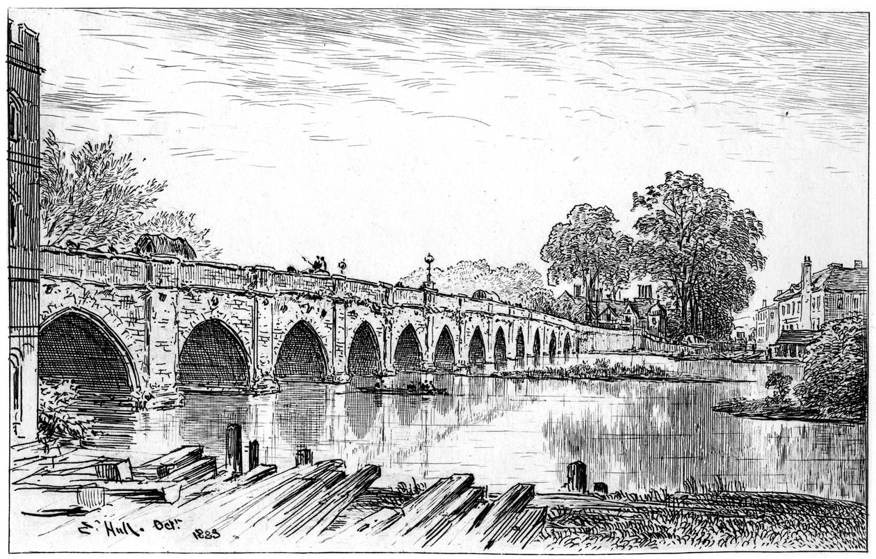 Stratford-brug, Stratford-upon-Avon, Warwickshire, 1885 door Edward Hull