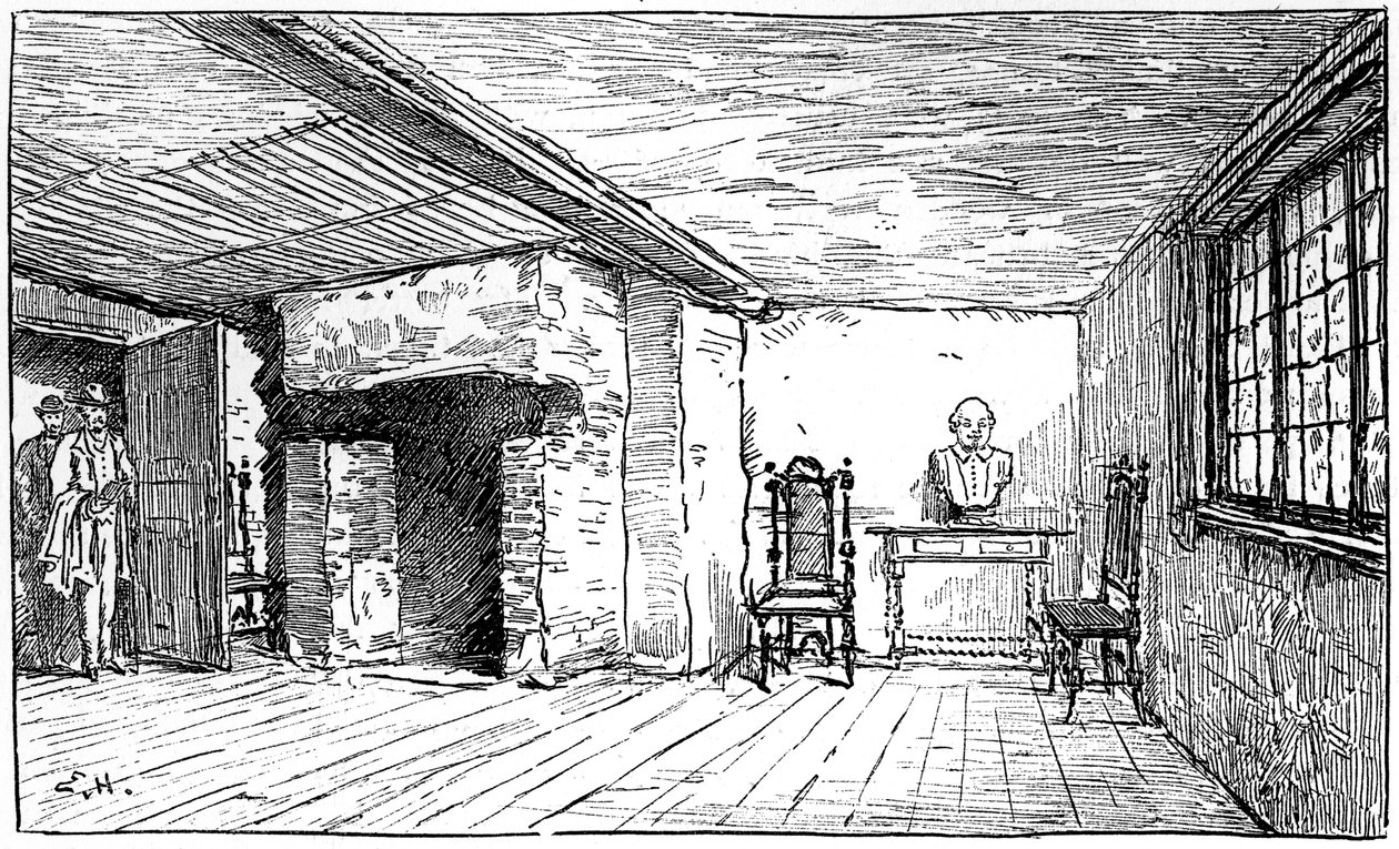 De kamer waarin Shakespeare werd geboren, Stratford-upon-Avon, Warwickshire door Edward Hull